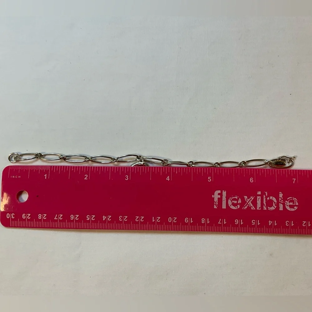 Tiffany & Co. Sterling Silver Open Heart Link Bracelet 7" - Picture 6 of 6